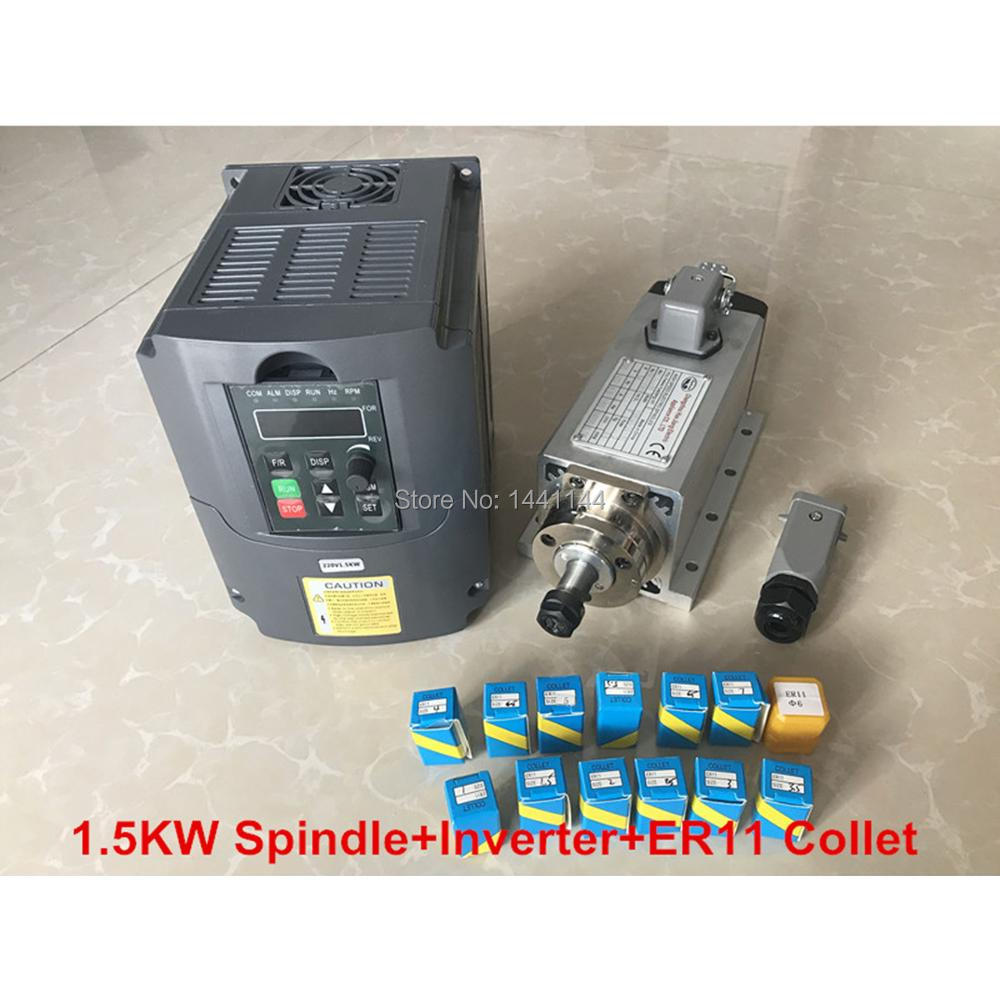 Air Cooled 1.5Kw Spindle Motor Inverter 110V - Zestaw wrzeciona CNC chłodzonego powietrzem 1,5
