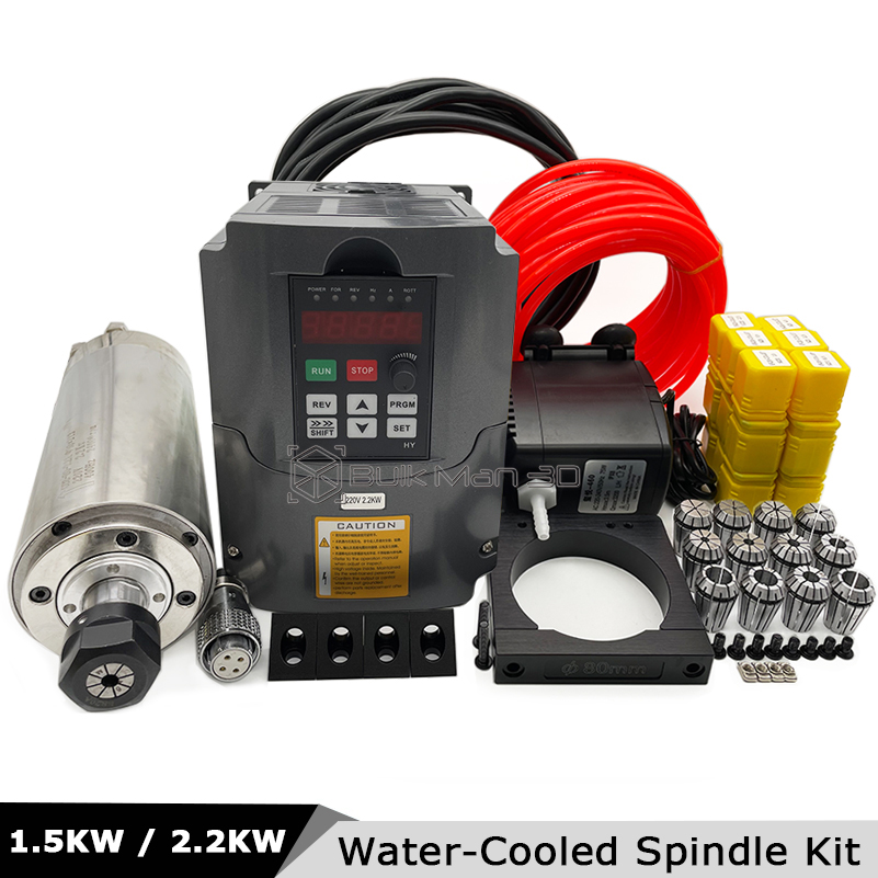 2.2Kw Water Cooled Spindle Kit Vfd - Zestaw wrzeciona CNC chłodzonego wodą 2.2KW/1.5KW