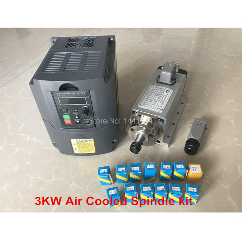 Er20 Collet Chuck Spindle Motor 220V - Wrzeciono chłodzone powietrzem 3KW 220 V/380