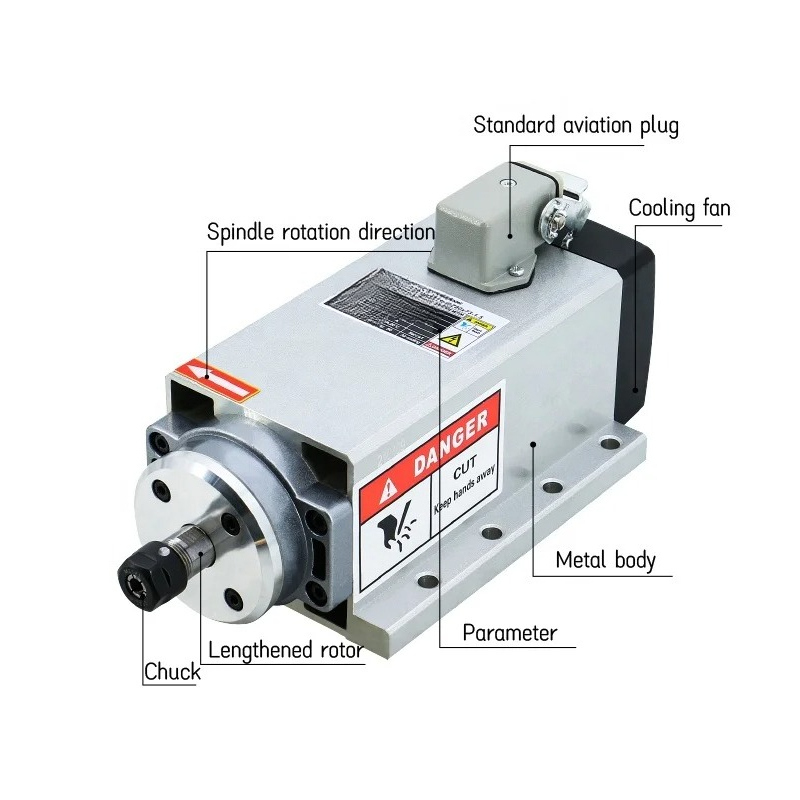 Er20 Collet Chuck Spindle Motor 220V - Silnik wrzeciona frezarki 2.2kW 220V 380V