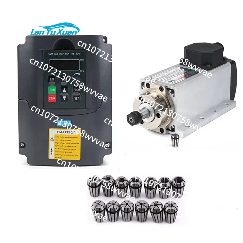 Air Cooled 1.5Kw Spindle Motor Inverter 110V - Zestaw wrzeciona CNC chłodzonego powietrzem 1.5KW