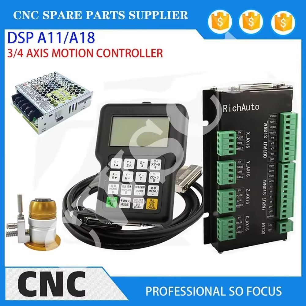 Richauto A11 Dsp Controller 3 Axis - Sterownik ruchu CNC 3-osiowy 4-osiowy DSP
