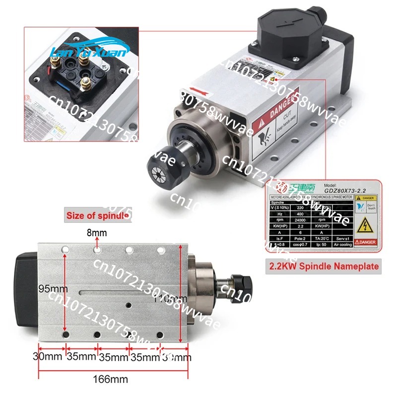 Zestaw wrzeciona CNC chłodzone – Air Cooled 1.5Kw Spindle Motor Inverter 110V recenzja i cena