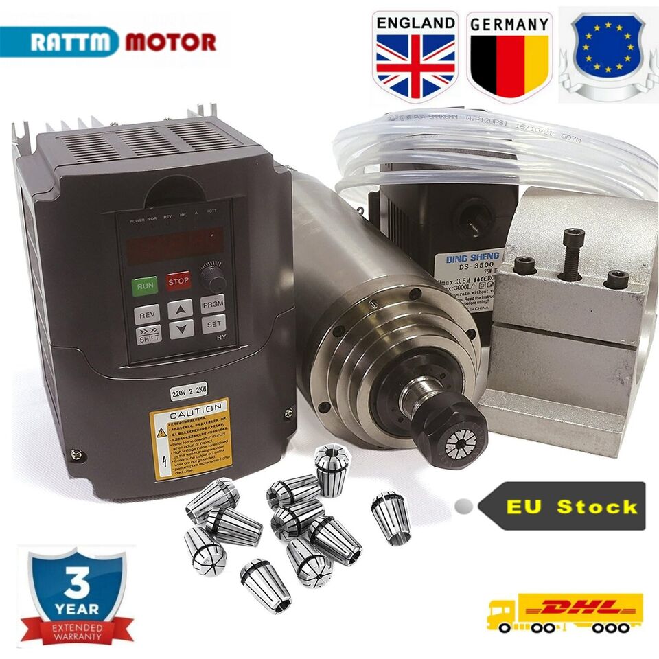 【UE/USA】 Zestaw silnika wrzeci – 2.2Kw Water Cooled Spindle Kit Vfd recenzja i cena