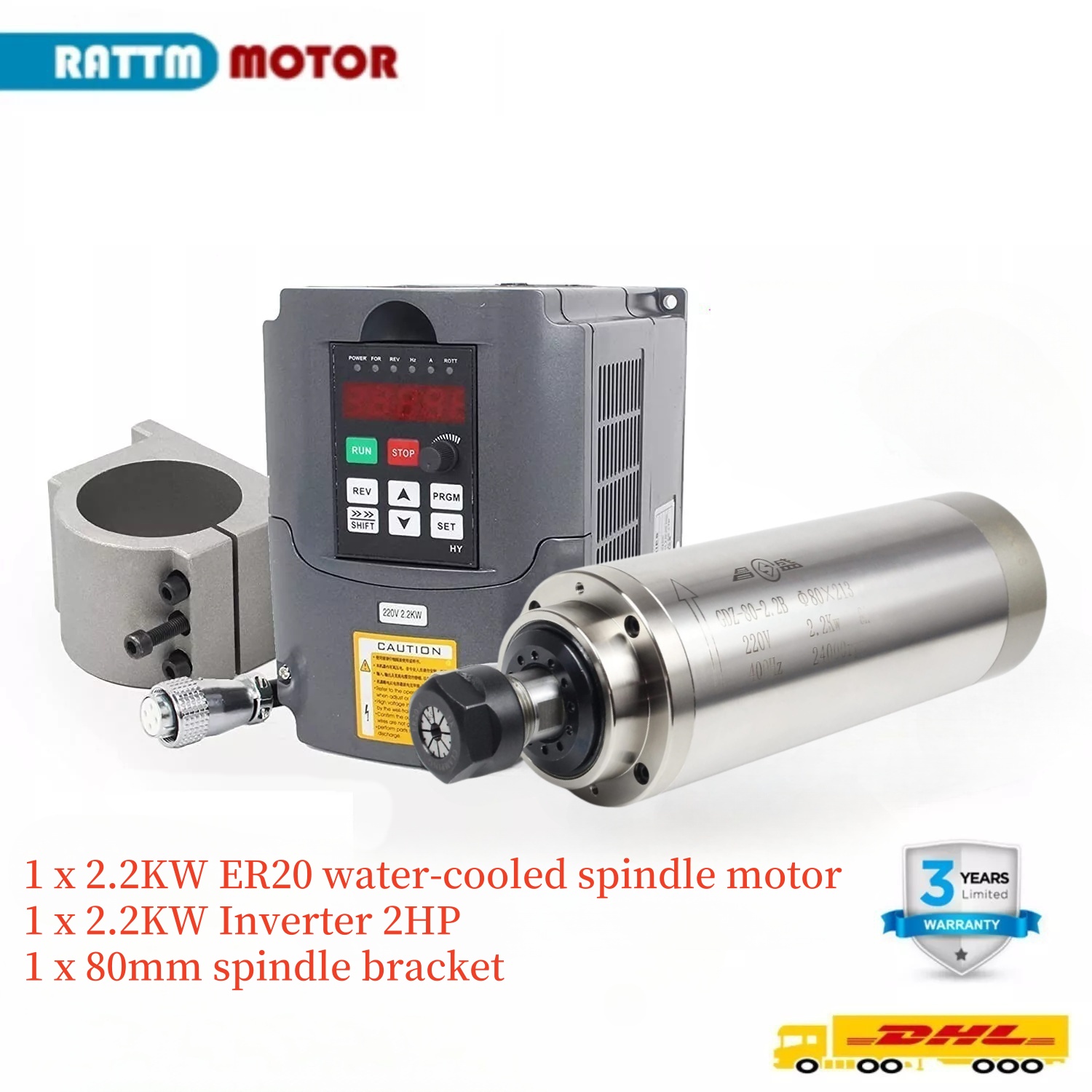 Zestaw wrzeciona chłodzonego w – 2.2Kw Water Cooled Spindle Kit Vfd recenzja i cena
