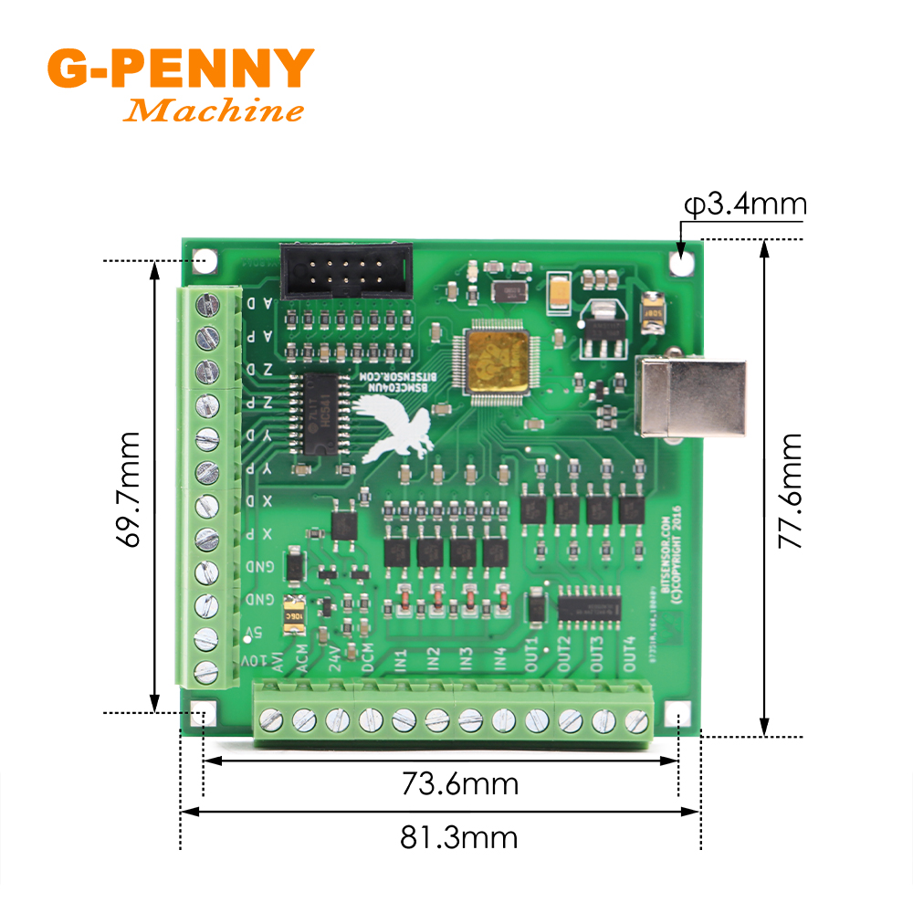 G-PENNY NOWY! 4-osiowy kontrol – Mach3 Usb Cnc Controller 4 Axis 100Khz recenzja i cena