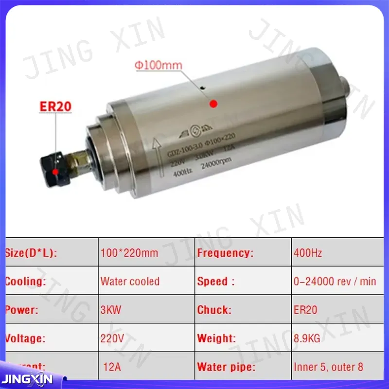 Niestandardowy silnik wrzecion – Er20 Collet Chuck Spindle Motor 220V recenzja i cena